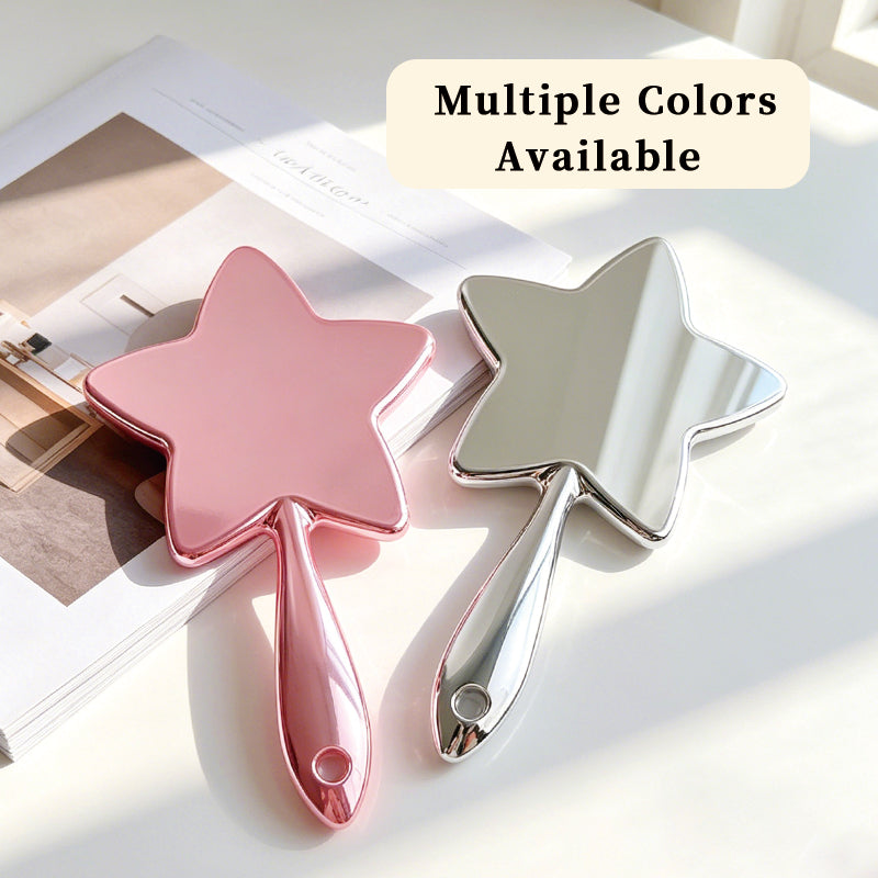 Electroplated star-shaped handheld mirror | Premium corporate gifts and custom gifts | Wholesale and customization services