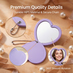 OEM/ODM Heart Shape Sliding Cover Double Sided Mirror from Kaifam Manufacturing. Custom logo, Pantone colors, MOQ 100pcs, 15-day lead time. Request a free quote.