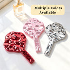 Electroplated Custom Handheld Makeup Mirror KF-10*19.5cm | Personalized Customization Available