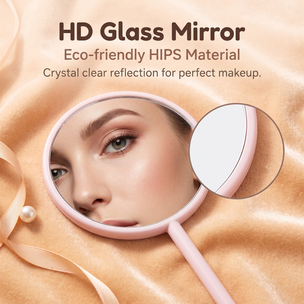 OEM/ODM Round Lollipop Handheld Makeup Mirror from Kaifam Manufacturing. Custom logo, Pantone colors, MOQ 100pcs, 15-day lead time. Request a free quote.