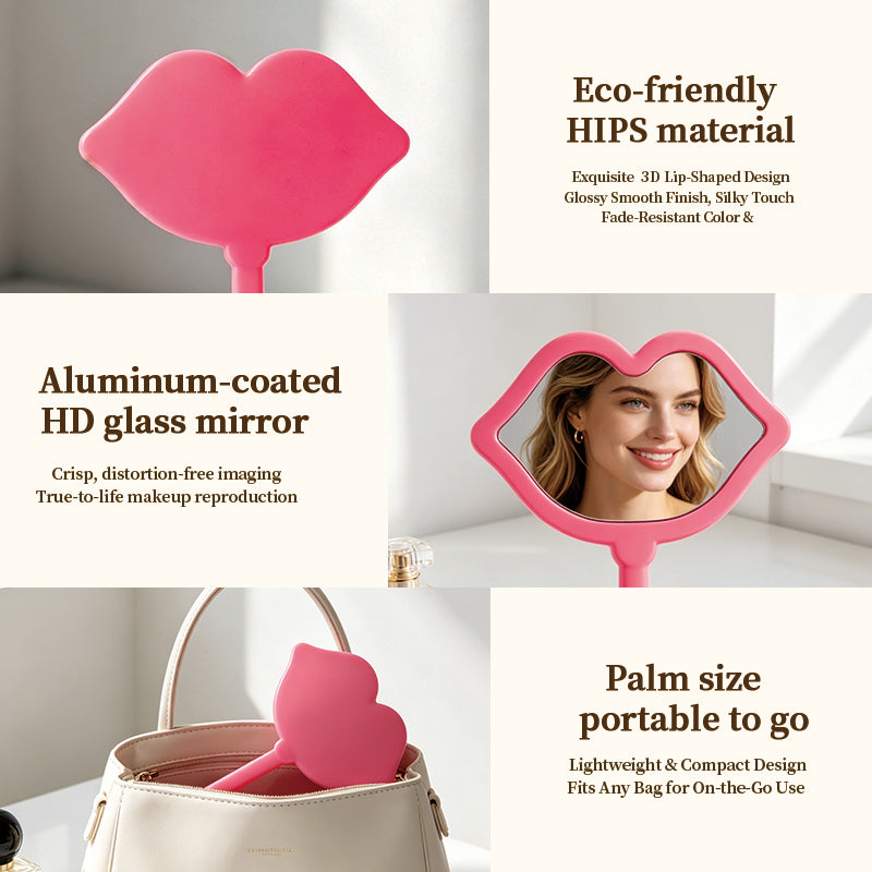 Lip-shaped handheld mirror | Premium corporate gifts and custom-made presents | Wholesale and customization services