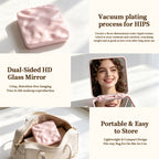 KF Model Flip Double-Sided Makeup Mirror, 7×7cm | Custom Pattern & Logo Available
