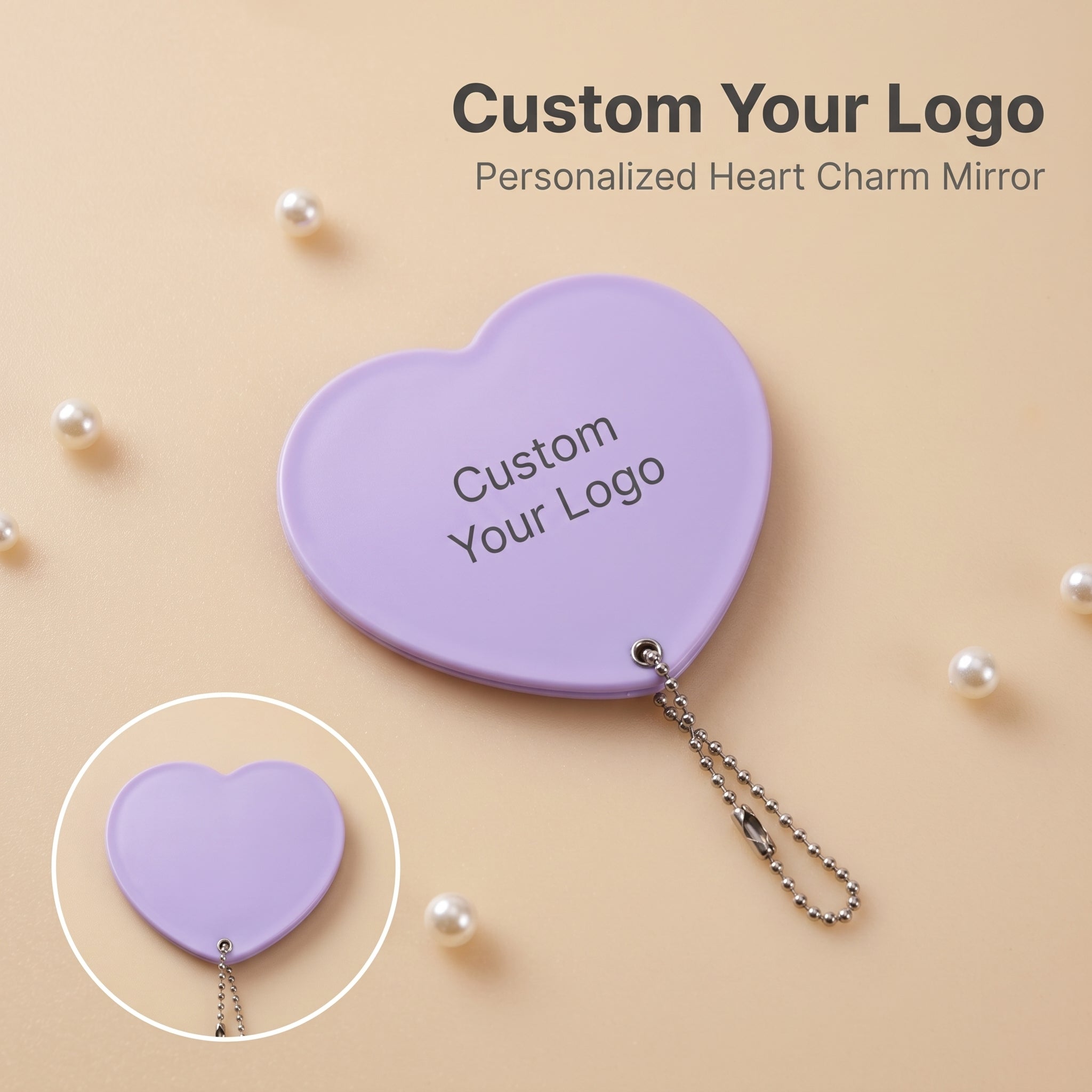 OEM/ODM Heart Shape Sliding Cover Double Sided Mirror from Kaifam Manufacturing. Custom logo, Pantone colors, MOQ 100pcs, 15-day lead time. Request a free quote.