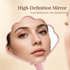 OEM/ODM Shell Handheld Makeup Mirror from Kaifam Manufacturing. Custom logo, Pantone colors, MOQ 100pcs, 15-day lead time. Request a free quote.