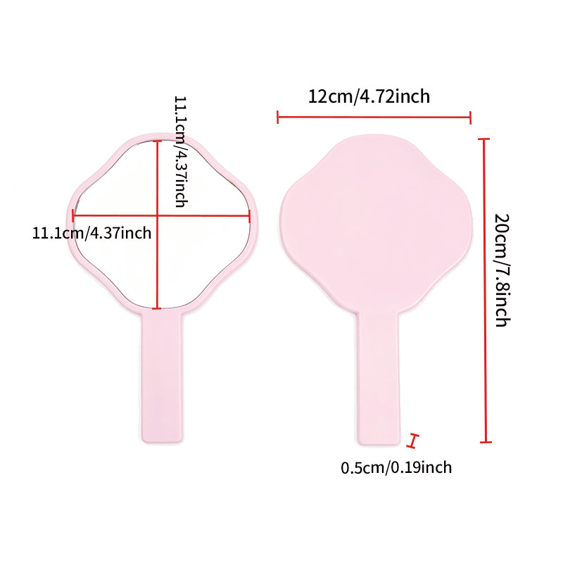 OEM/ODM Clover Irregular Hand Mirror from Kaifam Manufacturing. Custom logo, Pantone colors, MOQ 100pcs, 15-day lead time. Request a free quote.