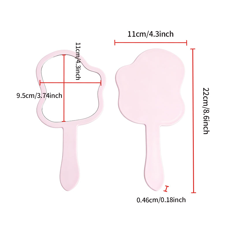 OEM/ODM Wavy Edge Long Handle Hand Mirror from Kaifam Manufacturing. Custom logo, Pantone colors, MOQ 100pcs, 15-day lead time. Request a free quote.