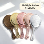 Electroplated Custom Handheld Makeup Mirror KF-11.5*25cm | Personalized Customization Available