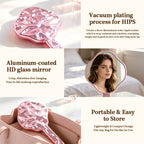 Electroplated Custom Handheld Makeup Mirror KF-10*19.5cm | Personalized Customization Available