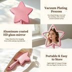 Electroplated star-shaped handheld mirror | Premium corporate gifts and custom gifts | Wholesale and customization services