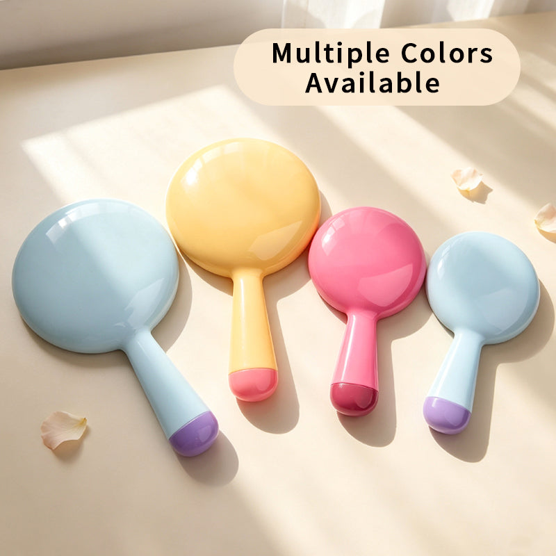 OEM/ODM Macaron Round Handheld Makeup Mirror from Kaifam Manufacturing. Custom logo, Pantone colors, MOQ 100pcs, 15-day lead time. Request a free quote.