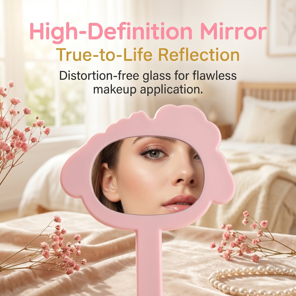 OEM/ODM Novelty Cloud Hand Mirror from Kaifam Manufacturing. Custom logo, Pantone colors, MOQ 100pcs, 15-day lead time. Request a free quote.