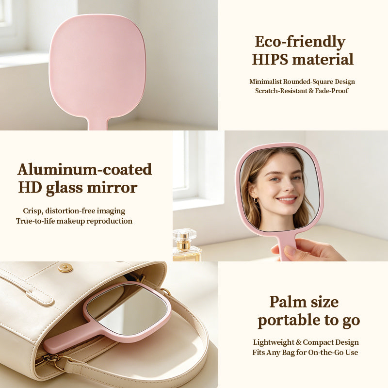 KF Handheld Cosmetic Mirror 8.5×15.5cm, Support Custom Logo & Personal Design