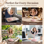 OEM/ODM Double Sided Round Tabletop Vanity Mirror with 360 from Kaifam Manufacturing. Custom logo, Pantone colors, MOQ 100pcs, 15-day lead time. Request a free quote.