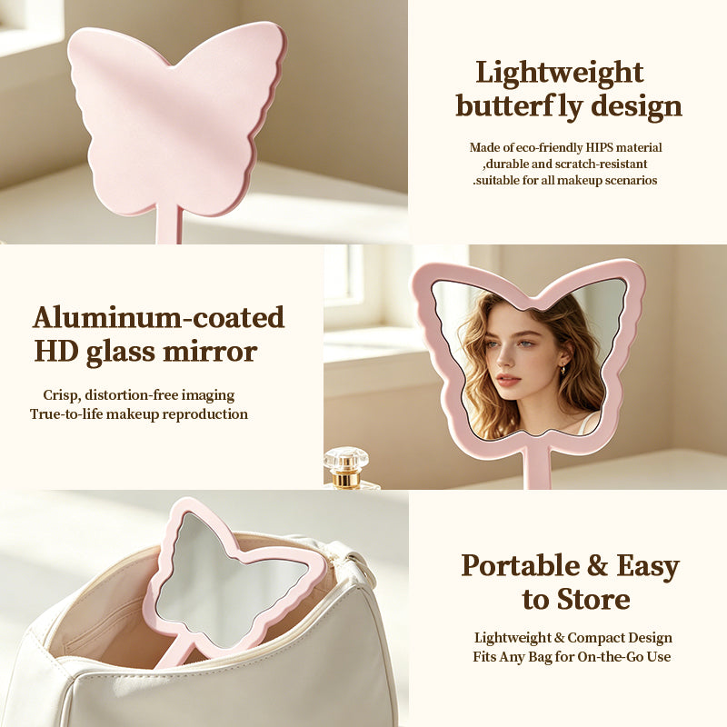 Butterfly Handheld Mirror with Hole | Premium Corporate Gifts & Customized Gifts | Wholesale & Custom Services