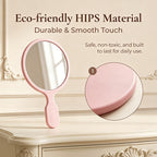 OEM/ODM Elliptical handheld mirror  from Kaifam Manufacturing. Custom logo, Pantone colors, MOQ 100pcs, 15-day lead time. Request a free quote.