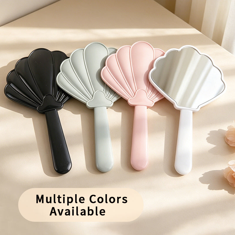 OEM/ODM Shell Handheld Makeup Mirror from Kaifam Manufacturing. Custom logo, Pantone colors, MOQ 100pcs, 15-day lead time. Request a free quote.