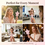 OEM/ODM Star-Shaped Handheld Mirror from Kaifam Manufacturing. Custom logo, Pantone colors, MOQ 100pcs, 15-day lead time. Request a free quote.