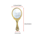 Electroplated Custom Handheld Makeup Mirror KF-11.5*25cm | Personalized Customization Available