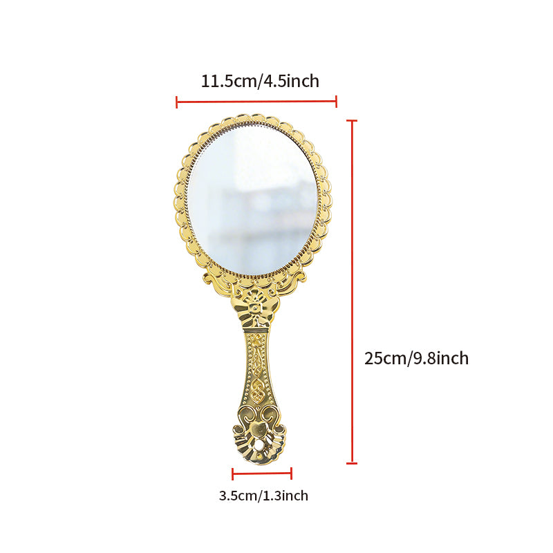 Electroplated Custom Handheld Makeup Mirror KF-11.5*25cm | Personalized Customization Available
