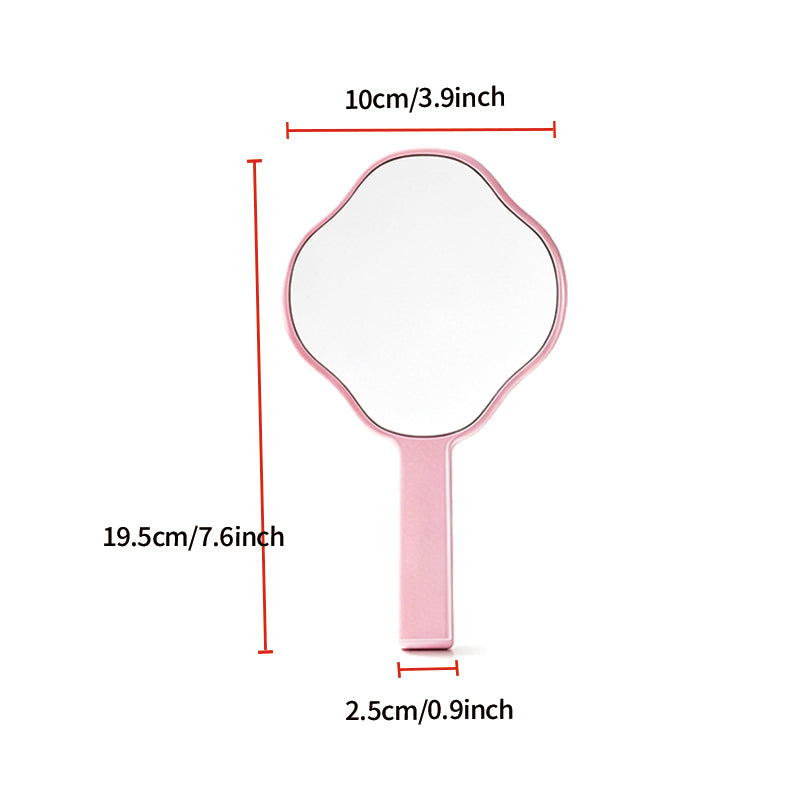 Electroplated Custom Handheld Makeup Mirror KF-10*19.5cm | Personalized Customization Available