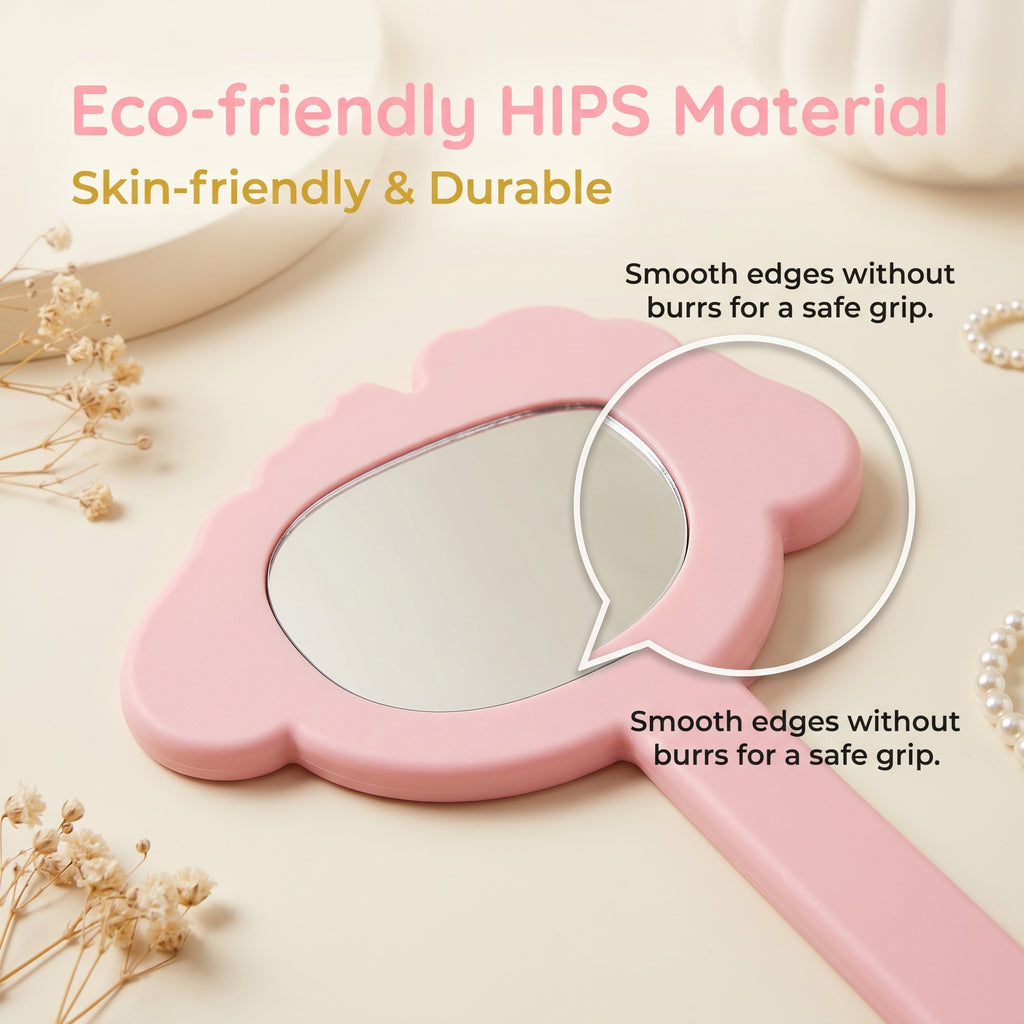 OEM/ODM Novelty Cloud Hand Mirror from Kaifam Manufacturing. Custom logo, Pantone colors, MOQ 100pcs, 15-day lead time. Request a free quote.