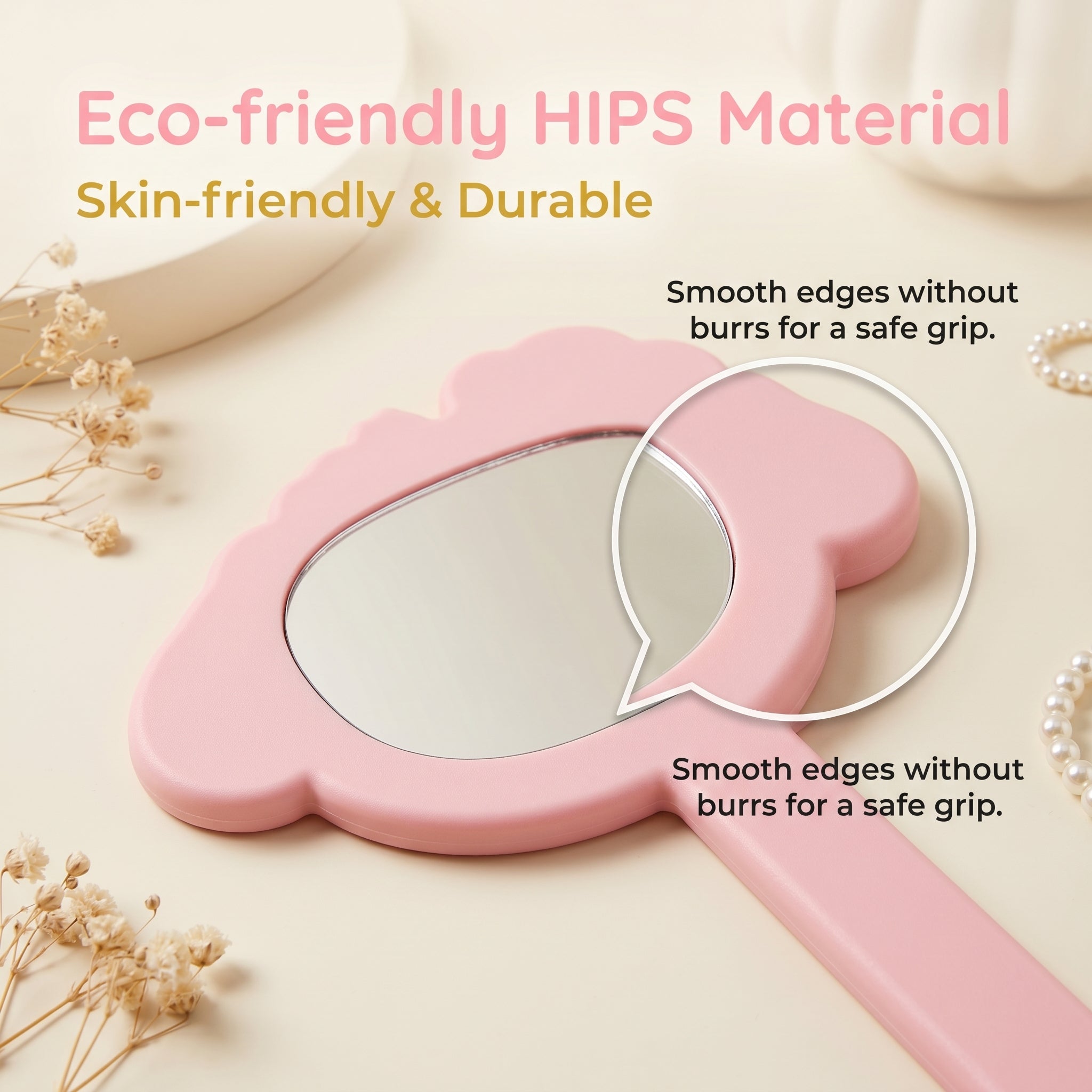 OEM/ODM Novelty Cloud Hand Mirror from Kaifam Manufacturing. Custom logo, Pantone colors, MOQ 100pcs, 15-day lead time. Request a free quote.