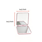 KF Model Flip Double-Sided Makeup Mirror, 7×7cm | Custom Pattern & Logo Available