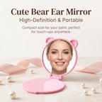 OEM/ODM Single-sided Mini Bear Ear Flip Cosmetic Mirror from Kaifam Manufacturing. Custom logo, Pantone colors, MOQ 100pcs, 15-day lead time. Request a free quote.