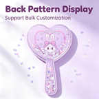 OEM/ODM Heart Quicksand Handheld Mirror from Kaifam Manufacturing. Custom logo, Pantone colors, MOQ 100pcs, 15-day lead time. Request a free quote.