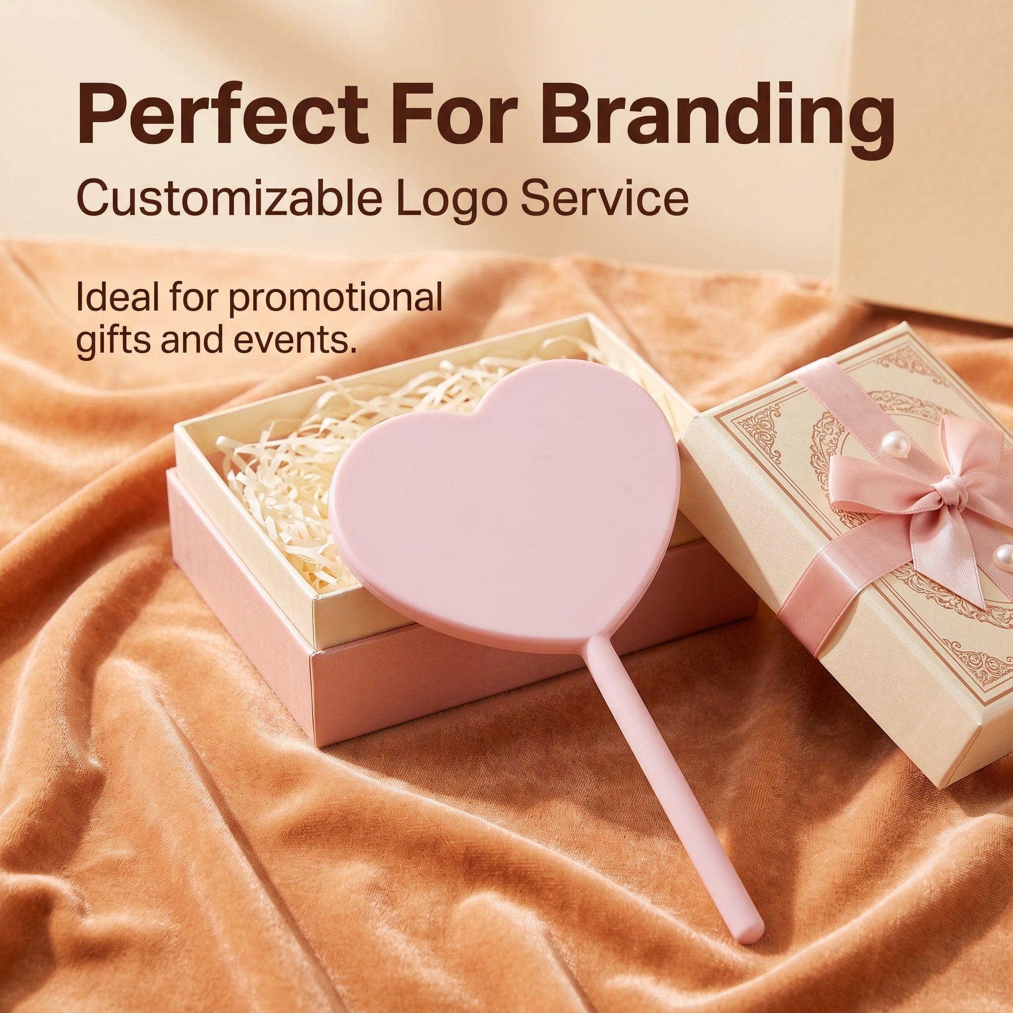 OEM/ODM Heart Lollipop Hand Mirror from Kaifam Manufacturing. Custom logo, Pantone colors, MOQ 100pcs, 15-day lead time. Request a free quote.