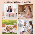 OEM/ODM Ins Style Large Square Handheld Cosmetic Mirror with Lattice Texture from Kaifam Manufacturing. Custom logo, Pantone colors, MOQ 100pcs, 15-day lead time. Request a free quote.
