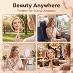 OEM/ODM Round Lollipop Handheld Makeup Mirror from Kaifam Manufacturing. Custom logo, Pantone colors, MOQ 100pcs, 15-day lead time. Request a free quote.