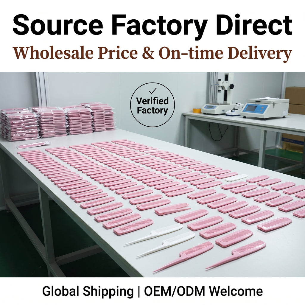 OEM/ODM Foldable Tail Comb from Kaifam Manufacturing. Custom logo, Pantone colors, MOQ 100pcs, 15-day lead time. Request a free quote.