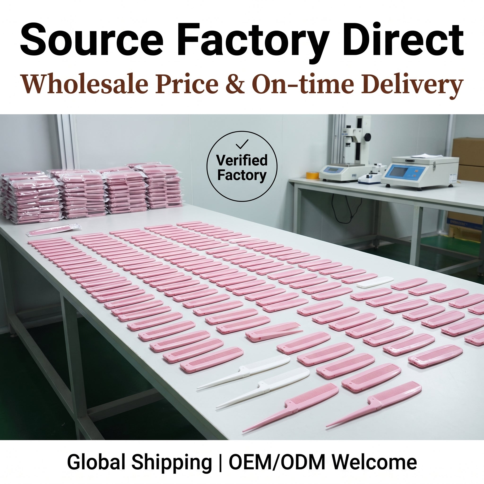 OEM/ODM Foldable Tail Comb from Kaifam Manufacturing. Custom logo, Pantone colors, MOQ 100pcs, 15-day lead time. Request a free quote.