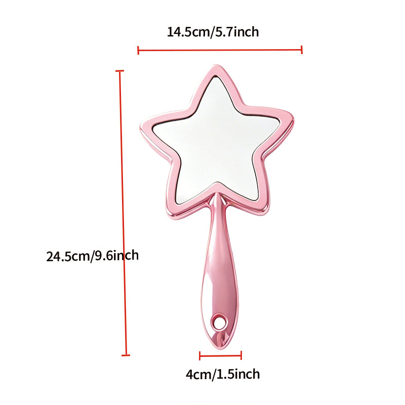 Electroplated star-shaped handheld mirror | Premium corporate gifts and custom gifts | Wholesale and customization services