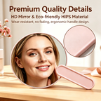 OEM/ODM Big Round Hand Vanity Mirror from Kaifam Manufacturing. Custom logo, Pantone colors, MOQ 100pcs, 15-day lead time. Request a free quote.
