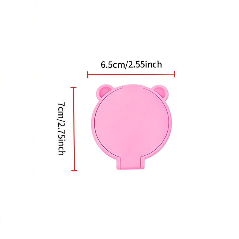 OEM/ODM Single-sided Mini Bear Ear Flip Cosmetic Mirror from Kaifam Manufacturing. Custom logo, Pantone colors, MOQ 100pcs, 15-day lead time. Request a free quote.