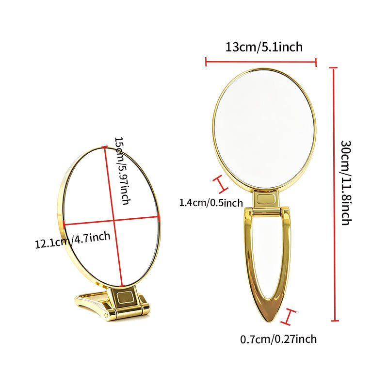 OEM/ODM Foldable Handheld Double Sided Round Makeup Mirror from Kaifam Manufacturing. Custom logo, Pantone colors, MOQ 100pcs, 15-day lead time. Request a free quote.