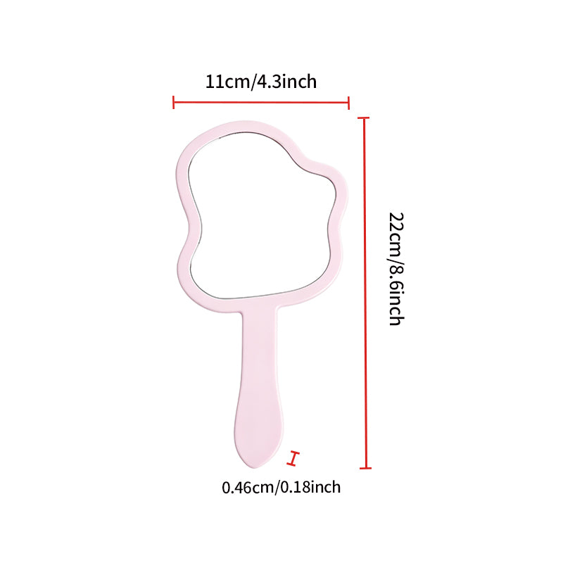 OEM/ODM Wavy Edge Long Handle Hand Mirror from Kaifam Manufacturing. Custom logo, Pantone colors, MOQ 100pcs, 15-day lead time. Request a free quote.