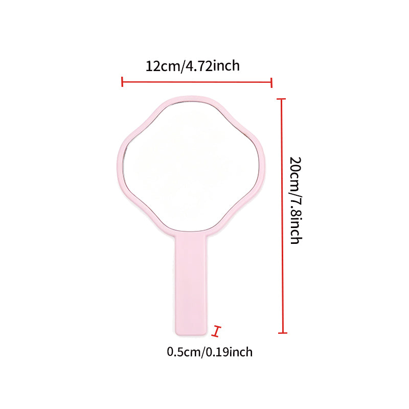 OEM/ODM Clover Irregular Hand Mirror from Kaifam Manufacturing. Custom logo, Pantone colors, MOQ 100pcs, 15-day lead time. Request a free quote.