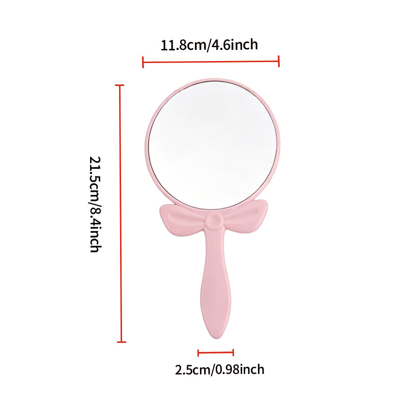 OEM/ODM Bow-knot Round Hand Mirror from Kaifam Manufacturing. Custom logo, Pantone colors, MOQ 100pcs, 15-day lead time. Request a free quote.