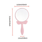 OEM/ODM Bow-knot Round Hand Mirror from Kaifam Manufacturing. Custom logo, Pantone colors, MOQ 100pcs, 15-day lead time. Request a free quote.