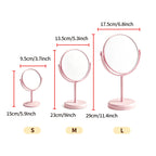 OEM/ODM Double Sided Round Tabletop Vanity Mirror with 360 from Kaifam Manufacturing. Custom logo, Pantone colors, MOQ 100pcs, 15-day lead time. Request a free quote.