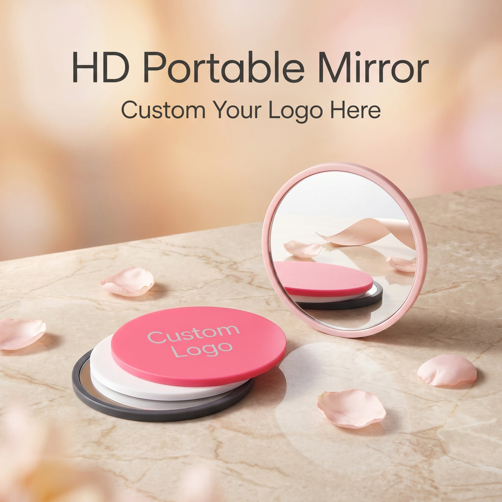 OEM/ODM Round Single-Sided Mirror from Kaifam Manufacturing. Custom logo, Pantone colors, MOQ 100pcs, 15-day lead time. Request a free quote.