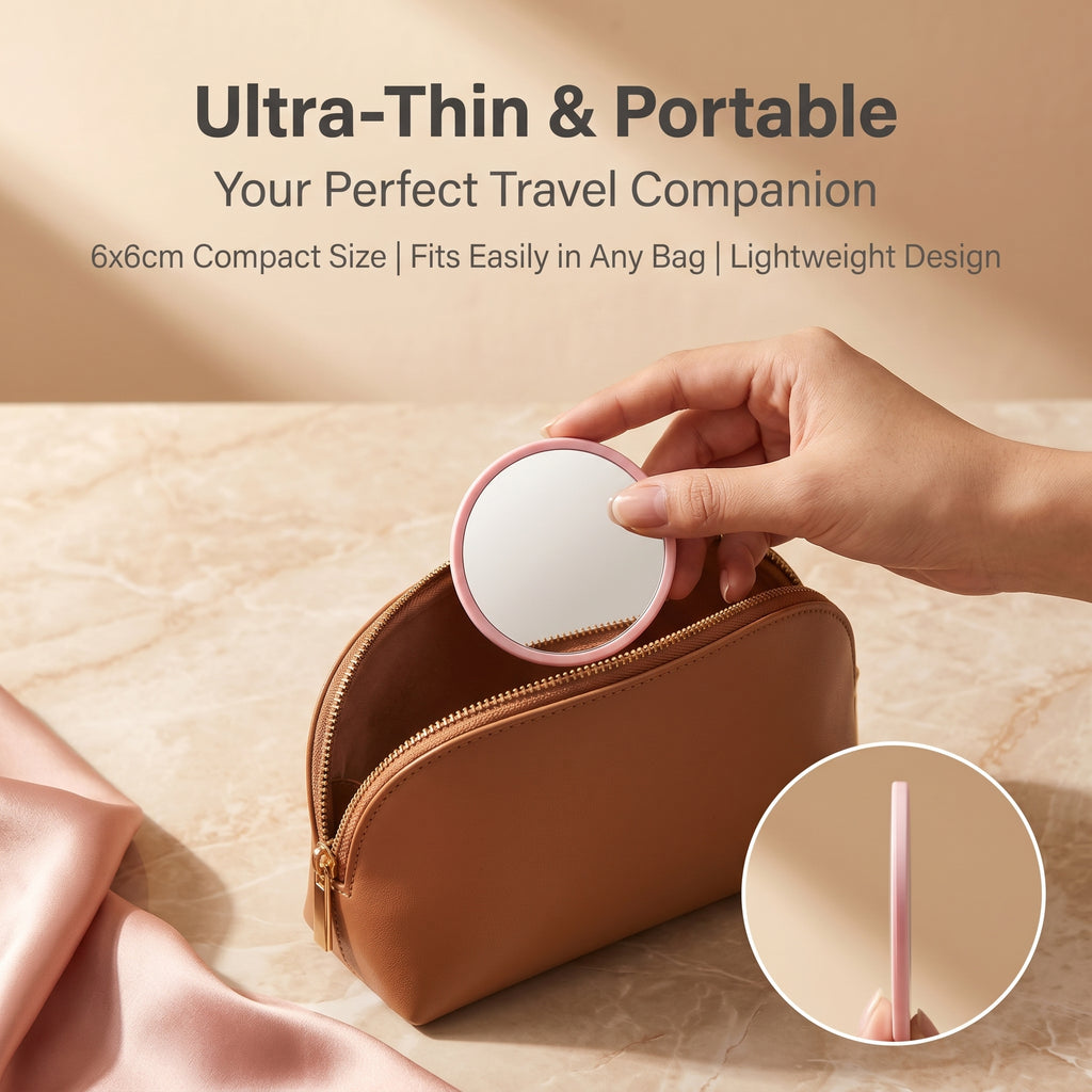 OEM/ODM Round Single-Sided Mirror from Kaifam Manufacturing. Custom logo, Pantone colors, MOQ 100pcs, 15-day lead time. Request a free quote.