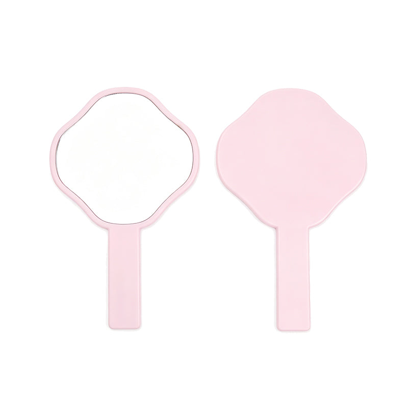 OEM/ODM Clover Irregular Hand Mirror from Kaifam Manufacturing. Custom logo, Pantone colors, MOQ 100pcs, 15-day lead time. Request a free quote.