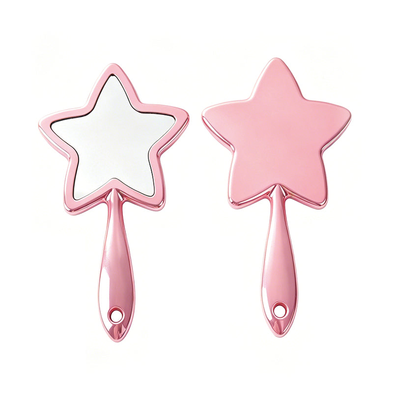 Electroplated star-shaped handheld mirror | Premium corporate gifts and custom gifts | Wholesale and customization services