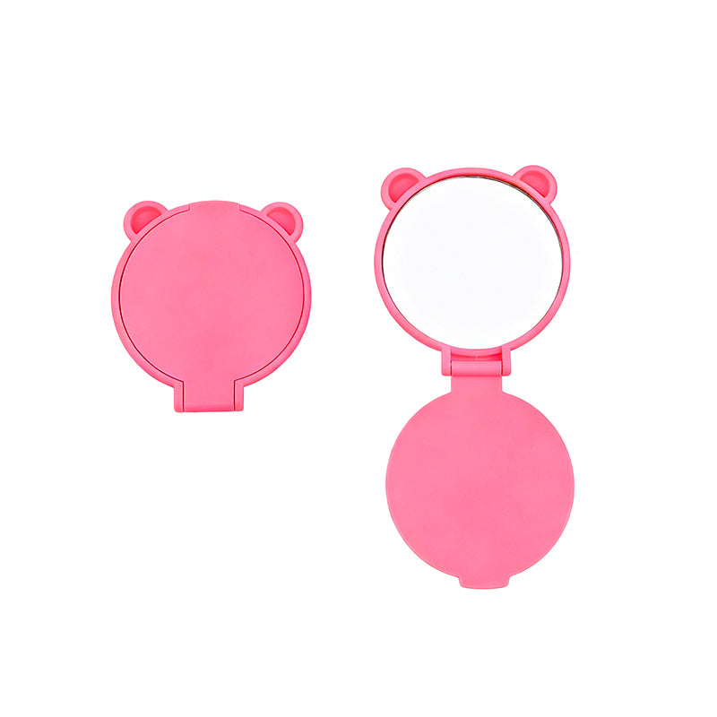 OEM/ODM Single-sided Mini Bear Ear Flip Cosmetic Mirror from Kaifam Manufacturing. Custom logo, Pantone colors, MOQ 100pcs, 15-day lead time. Request a free quote.