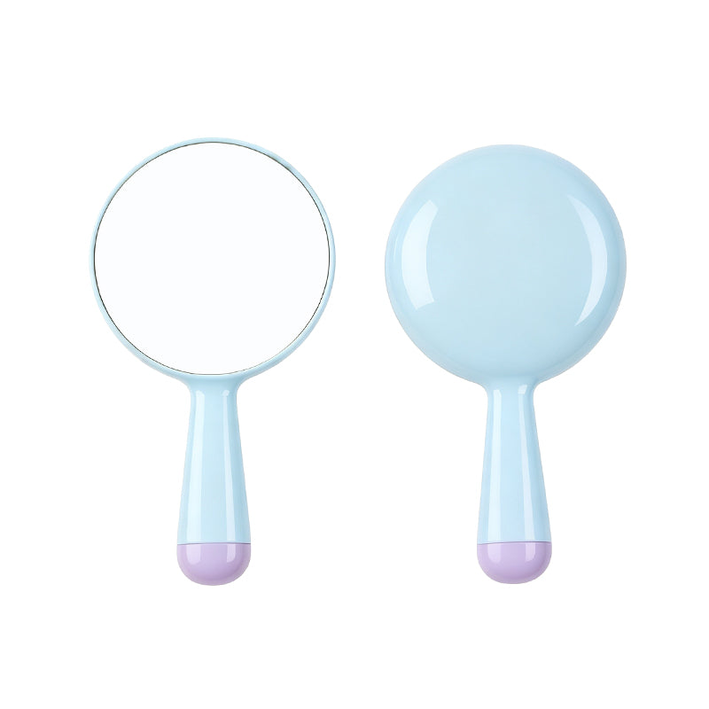 OEM/ODM Macaron Round Handheld Makeup Mirror from Kaifam Manufacturing. Custom logo, Pantone colors, MOQ 100pcs, 15-day lead time. Request a free quote.