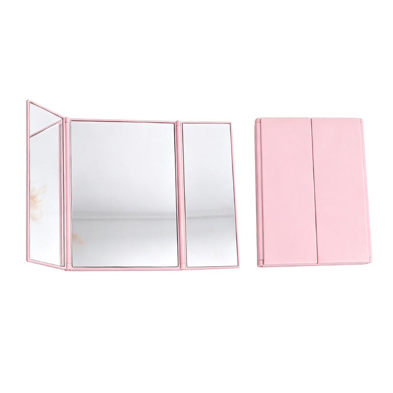 OEM/ODM Tri-Fold HD Makeup Mirror from Kaifam Manufacturing. Custom logo, Pantone colors, MOQ 100pcs, 15-day lead time. Request a free quote.